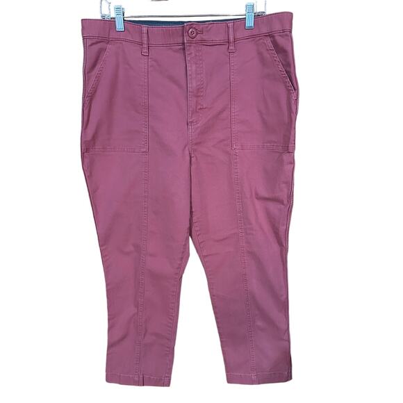 Lee Regular Fit Straight-Leg High-Rise Utility Ankle Pants Size 16 - Picture 1 of 6